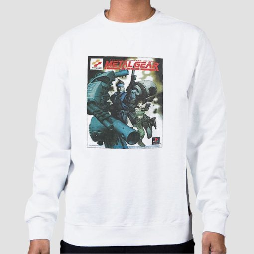 Sweatshirt White Vintage 1998 Metal Gear Solid