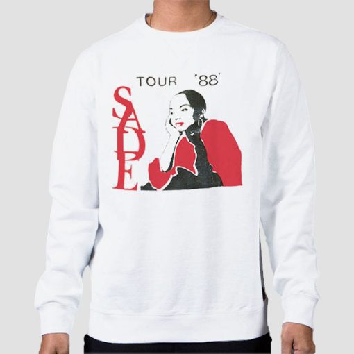Sweatshirt White Vintage 88 Tour Sade