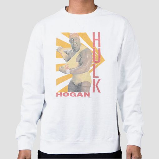 Sweatshirt White Vintage Hulk Hogan