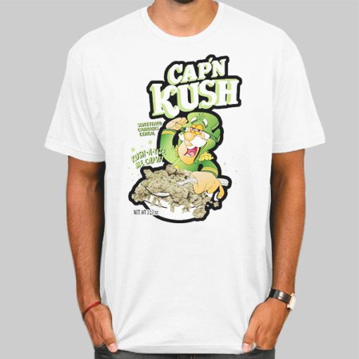 Capn Kush Cannabis Cereal Parody Marijuana Shirt