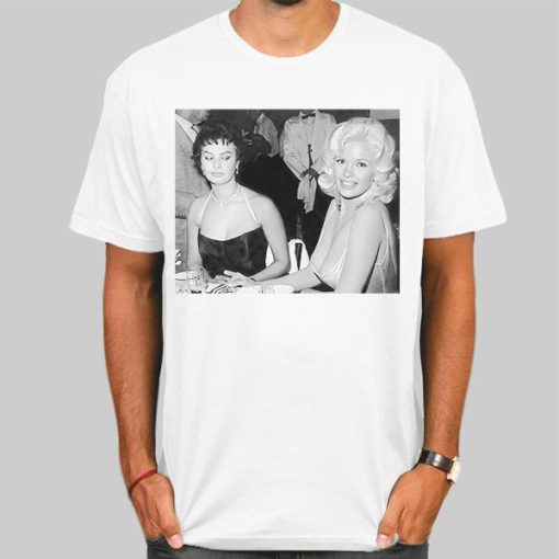 Sophia Loren Boobs Side Eye in Jayne Mansfield Shirt
