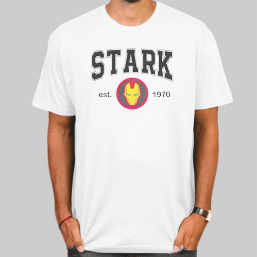 T Shirt White Stark Est 1970 Iron Man
