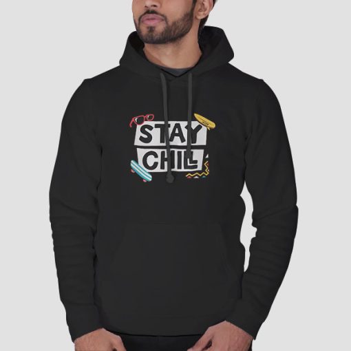 Hoodie Black Aesthetic Stay Chill