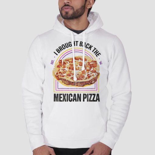 Hoodie White Vintage Taco Bell Mexican Pizza