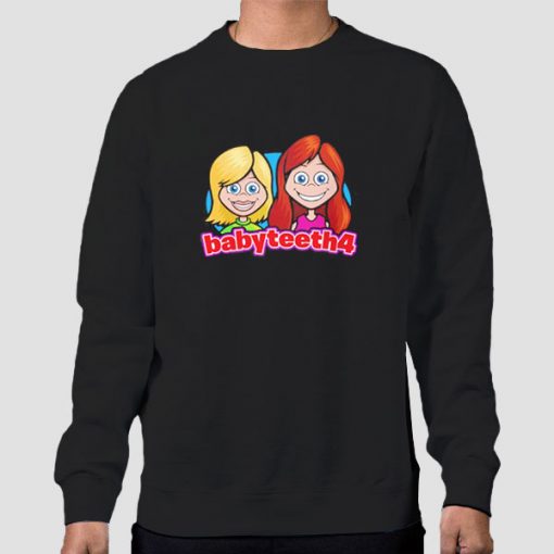 Sweatshirt Black Babyteeth4 Jillian and Addie Merch