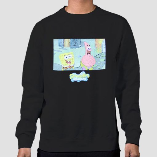 Sweatshirt Black Freeze SquarePants Spongebob Excited