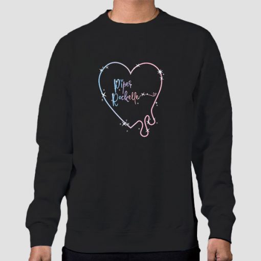 Sweatshirt Black Piper Rockelle Logo Drippy Heart