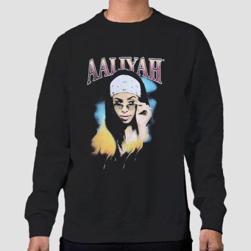 Sweatshirt Black Rare Aaliyah Brushes Bootleg