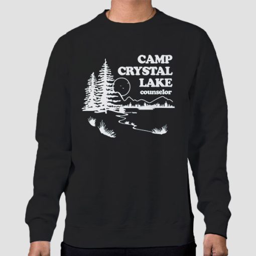 Sweatshirt Black Vintage Camp Crystal Lake Counselor