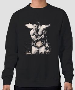 Sweatshirt Black Vintage College Muhammad Ali