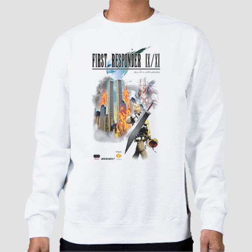 Sweatshirt White 9 11 Final Fantasy First Responder