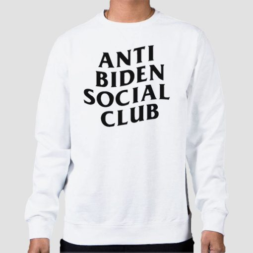 Sweatshirt White Anti Biden Social Club