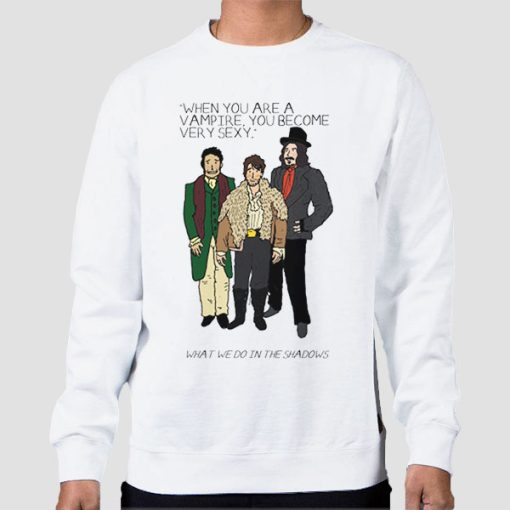 Sweatshirt White Celebrate the Three Sexiest Vampires What We Do in the Shadows