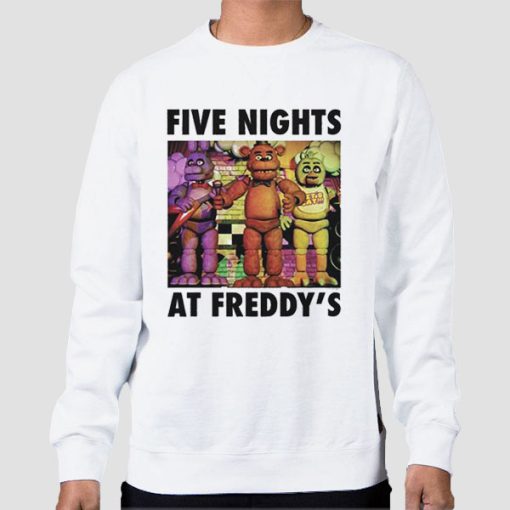 Sweatshirt White Concert Five Nights at Freddy's