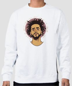 Sweatshirt White Vintage J Cole Graphic