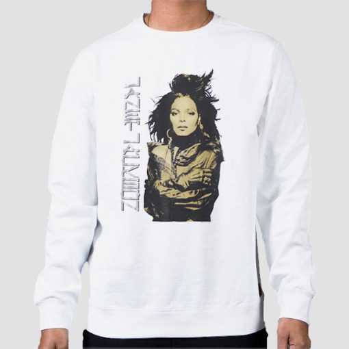 Sweatshirt White Vintage Janet Jackson