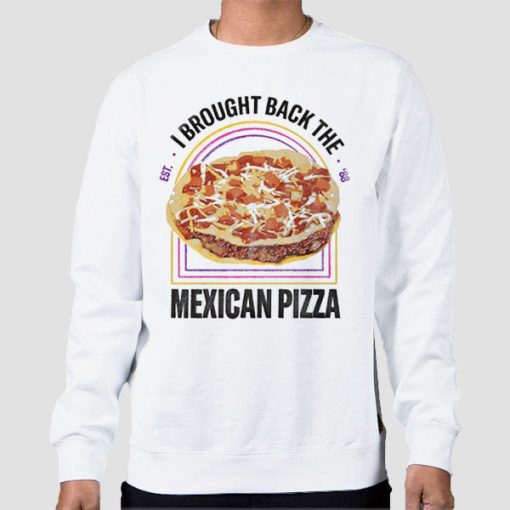 Sweatshirt White Vintage Taco Bell Mexican Pizza