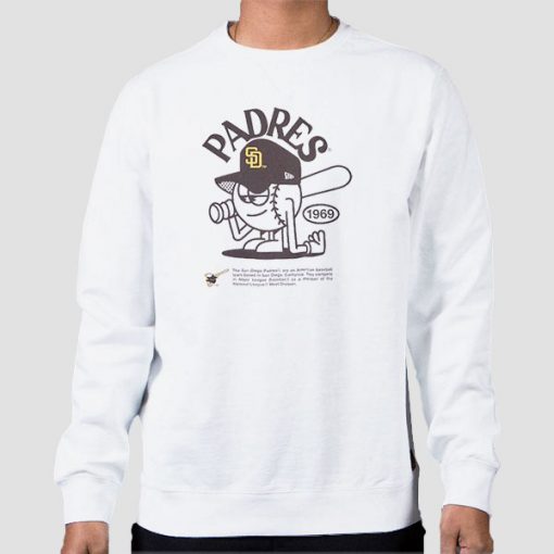 Sweatshirt White Vintage the San Diego Padres