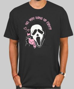 T Shirt Black Funny Halloween Ghostface
