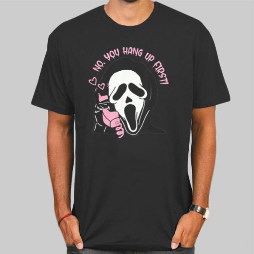 T Shirt Black Funny Halloween Ghostface