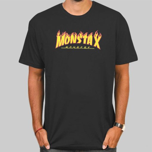 Kpop Monsta X Merch Fire Flame Shirt