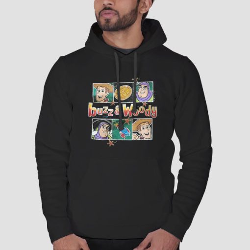 Hoodie Black Buzz and Woody Toy Story