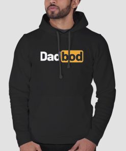 Hoodie Black Graphic Black Dad Bod
