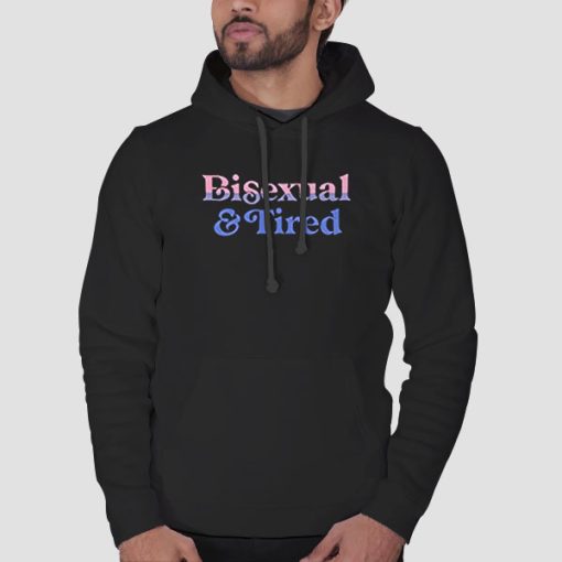 Hoodie Black Tired and Bisexual Clothes