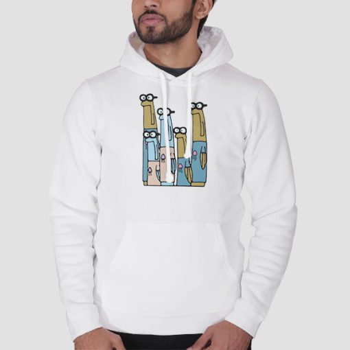 Hoodie White Anchovy Spongebob Funny