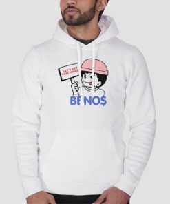 Hoodie White Bbno Merch Lets Get the Money