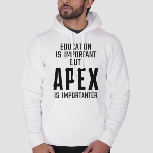Hoodie White Funny Quotes Apex Legends
