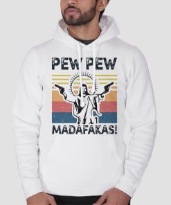 Hoodie White Jesus Pew Pew Meme Madafakas