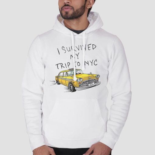 Hoodie White Quotes I Survived My Trip to Nyc Tom Holland