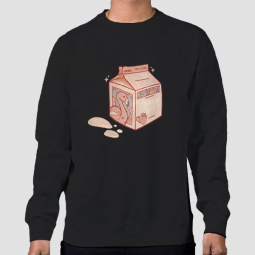 Cute Strawberry Milk Carton Sweatshirt