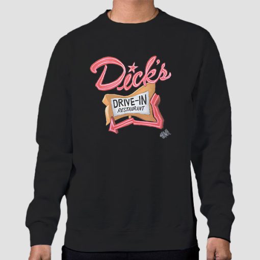 Sweatshirt Black Famous Dick's Drive in Restaurant