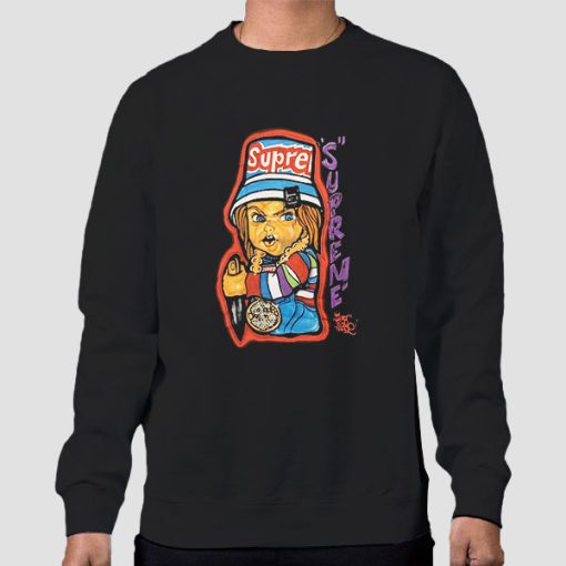 Sweatshirt Black Inspired Forty Deuce Chucky Doll