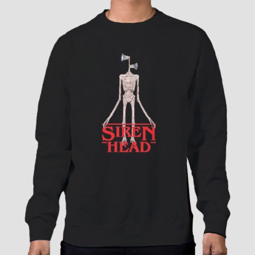 Sweatshirt Black Siren Head Creepypasta Scary