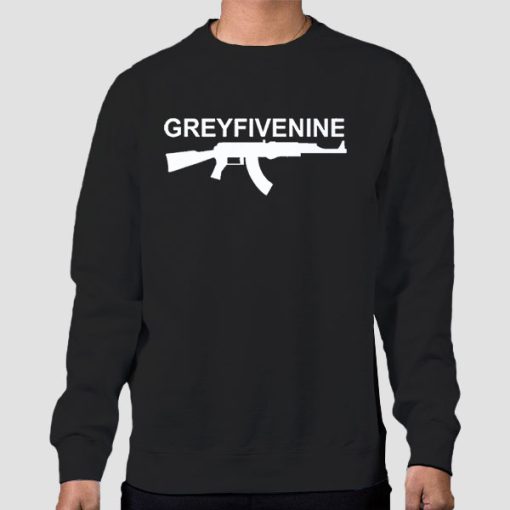 Sweatshirt Black The Gun Grey Five Nine