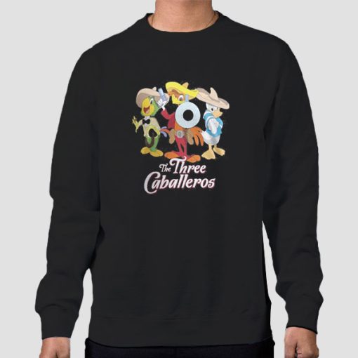 Sweatshirt Black Three Caballeros Merch Cartoon