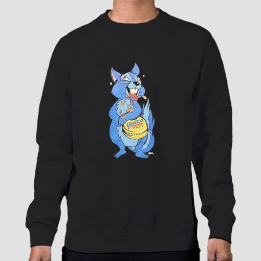 Sweatshirt Black Vintage 90s Mascot Graphic Yoohoo