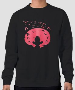 Sweatshirt Black Vintage Itachi Red Moon
