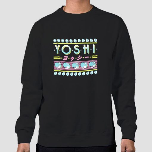 Sweatshirt Black Vintage Nintendo Yoshi Merch