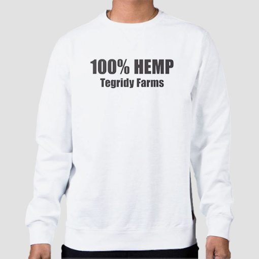 Sweatshirt White 100% Hemp Tegridy Farms