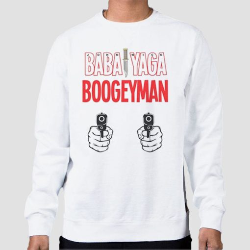 Sweatshirt White Boogeyman John Wick Babayaga