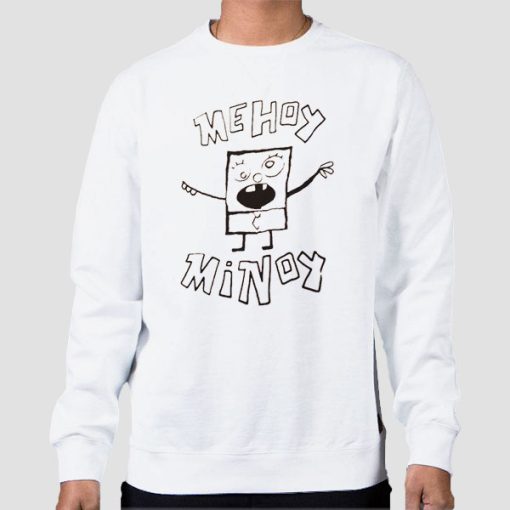 Sweatshirt White Doodlebob Me Hoy Minoy Spongebob