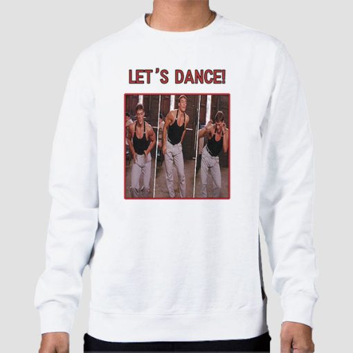 Sweatshirt White Funny Van Damme Dance