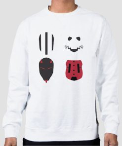 Sweatshirt White Mudvayne Logo Music Band Funny Face