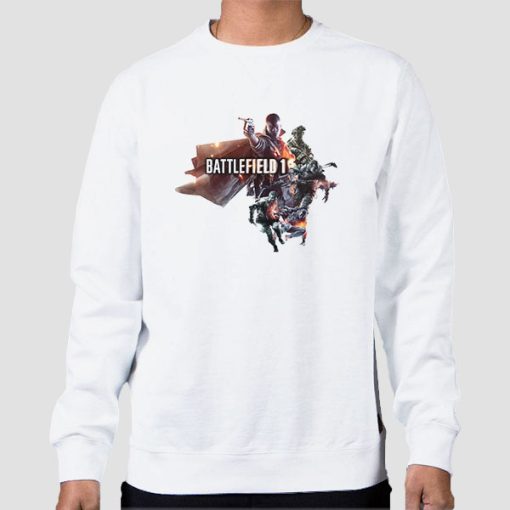 Sweatshirt White Poster Games Battlefield Merch