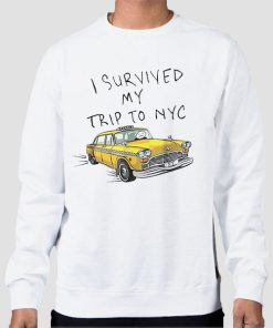Sweatshirt White Quotes I Survived My Trip to Nyc Tom Holland