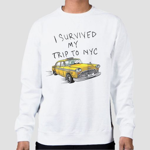 Sweatshirt White Quotes I Survived My Trip to Nyc Tom Holland